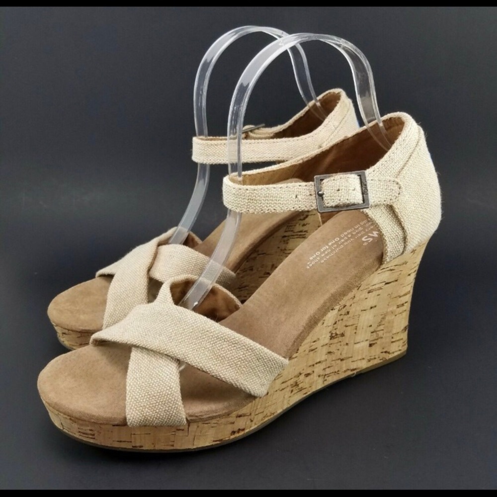 TOMS Strappy Wedge Sandals - New
